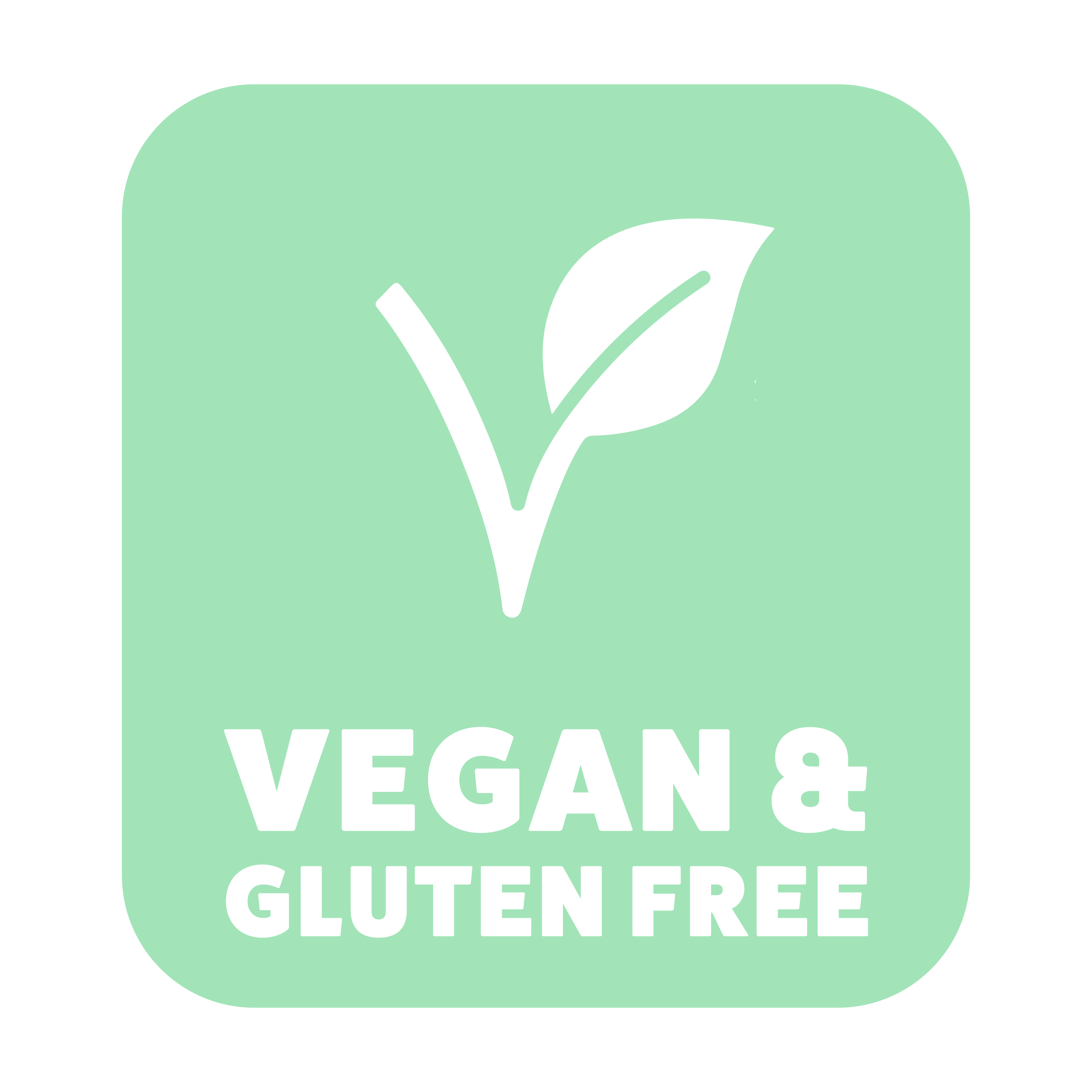 "Vegan & Gluten Free" Icon to show that Yubi Bars are free from gluten and are plant based.